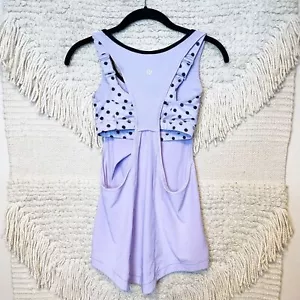 LULULEMON lilac / black High Noon Dot Run: For Your Money tank top with bra 2 - Picture 1 of 9