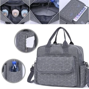 Mummy Changing Bag Weekender Bag Shoulder Travel Bag Hospital Handbag Nappy Baby - Picture 1 of 17