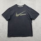 Nike Lacrosse Shirt Adult Extra Large Black Swoosh Logo Casual Men?S