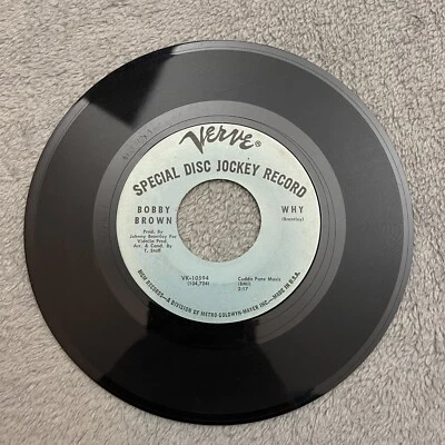 Bobby Brown ‎– A Woman And Some Soul / Why 45 RPM record Verve Promo  - Изображение 1 из 4