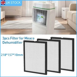 3Pack HEPA Filter for MEACO Dehumidifier 12L 12LE Low Energy Platinum Filters UK - Picture 1 of 10