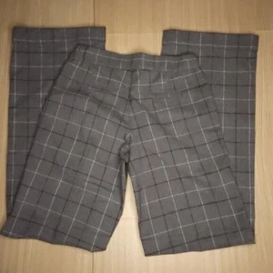 Baldwin Kansas City Womens Grey Plaid Wool Feel Trouser Small - Picture 1 of 9