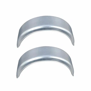 2er Set Kotflügel Metall halbrund 14 Zoll Anhänger Schutzblech Anhängerkotflügel - Bild 1 von 3