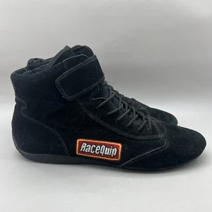 RaceQuip SFI 3.3/5 Racing Sneakers Men Size 13 Black Suede High Top Strap Shoes - Bild 1 von 10