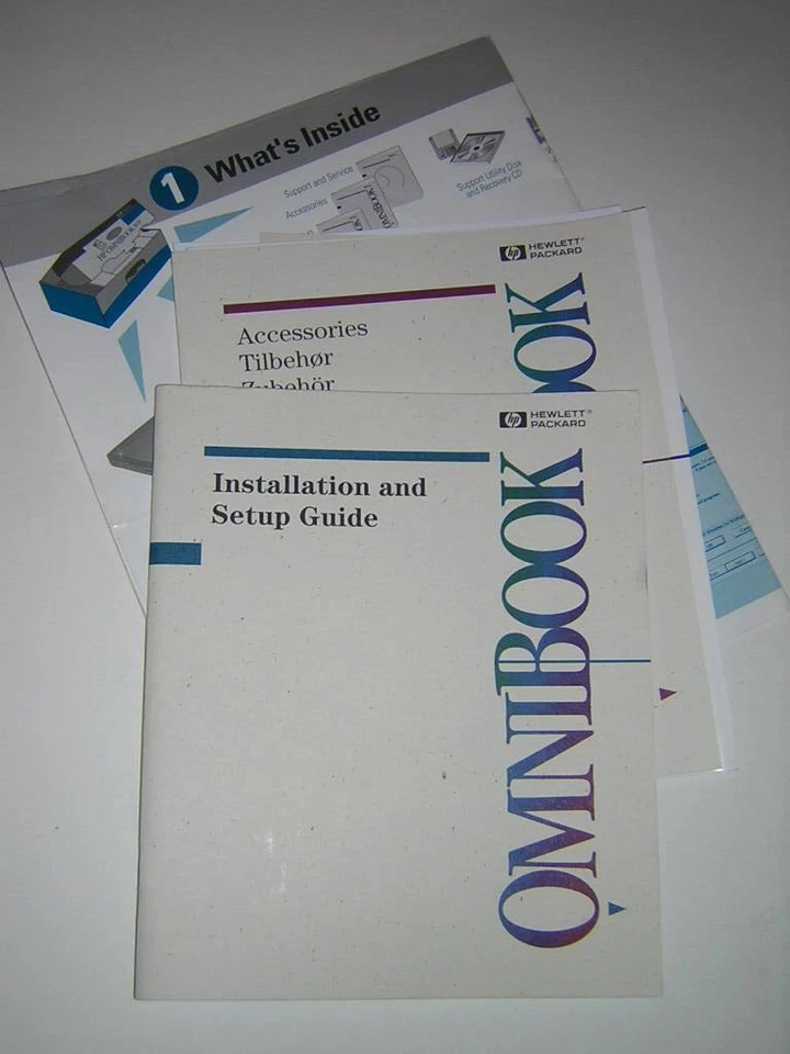 HP OmniBook 800CT 5/166 Original Setup Guide & Docs Users Manual Vintage - Image 1 of 1