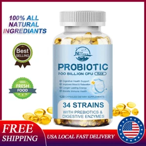 Probiotics 100 Billion CFU Potency Digestive Immune Health 120 Capsules Digestiv - Picture 1 of 10