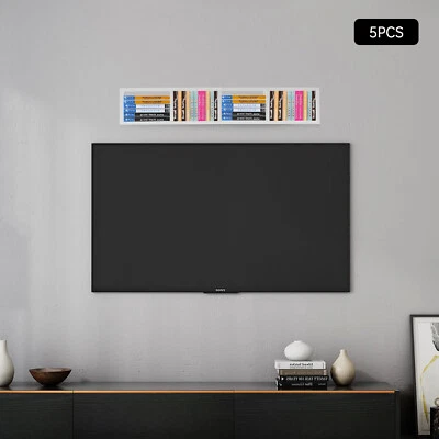 Cube Storage Shelves for Wall, CD DVD Storage Rack Set of 5, 34 Inch Video Game - Image 1 of 4