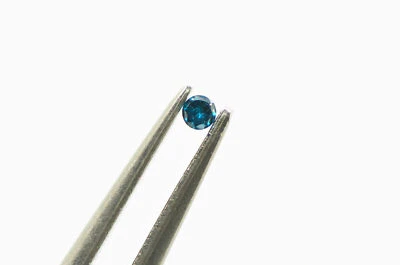 Round Shaped Diamond Blue 0.01 Carat Fancy Color SI2/3 Natural Enhanced Loose - Image 1 of 4