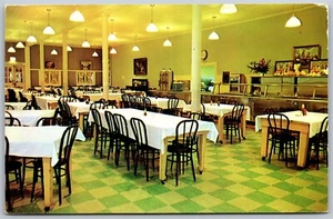 Cartolina d'epoca Americus GA sala da pranzo sala caffetteria Georgia Southwestern College - Foto 1 di 2
