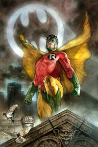 IMPRESIÓN FIRMADA ROBIN (BATMAN) - Tom FLEMing - Imagen 1 de 1