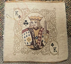 Tapestry fabric for sewing Pillow King of Clubs - Picture 1 of 1