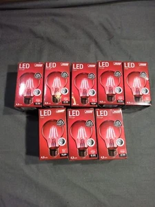 Feit Electric LED Red Light Bulb 8 pk 4.5W A19 E26 Dimmable 25W Equivalent (TR1) - Picture 1 of 8