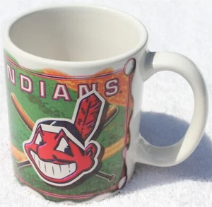 Vintage Cleveland Indians Chief Wahoo Old Logo Ceramic Mug ©MLB 1997 - Picture 1 of 7