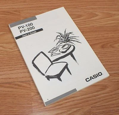 Genuine Casio User's Guide / Manual Only For PV-100 & PV-200 **READ**  - Image 1 of 2