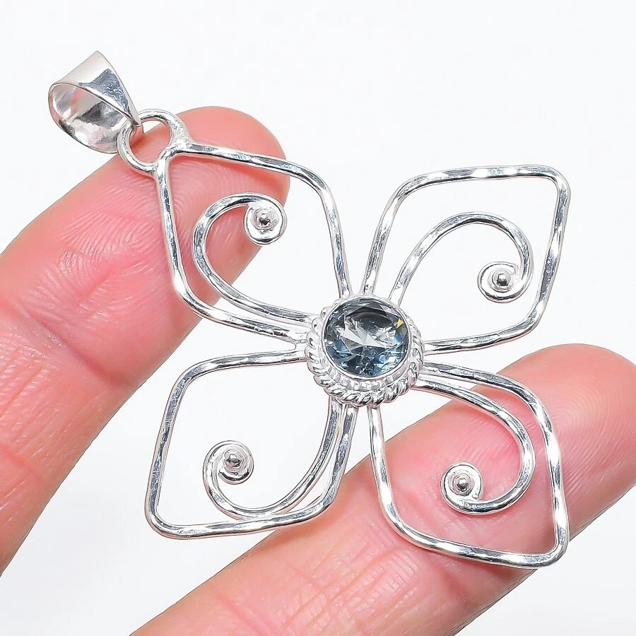 Alexandrite Gemstone Handmade 925 Sterling silver Pendant Size 2.5" - Image 1 of 1