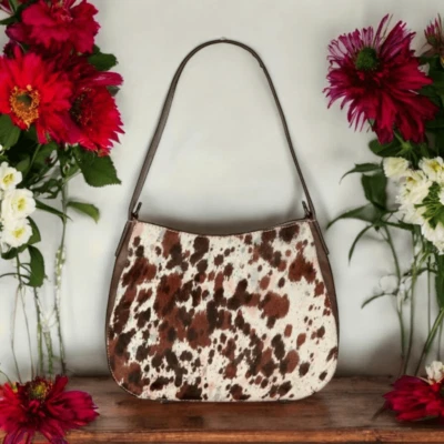 Hobo de cuero de vaca para mujer TONY LAMA detalles de cuero oculto llevar nuevo con etiquetas marrón múltiple Foto 1 de 4
