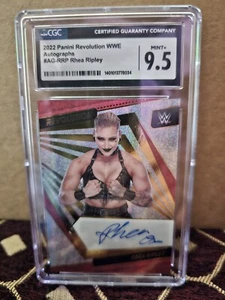Rhea Ripley 2022 Panini Revolution Wwe Autograph Cgc 9 +10 Auto - Picture 1 of 2