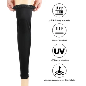 Copper Infused Leg Brace Knee High Compression Sleeve Socks Support Pain Relief - Picture 1 of 11