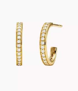 Michael Kors Mercer Link 14k vergoldet Mini Huggie Creolen - Bild 1 von 3