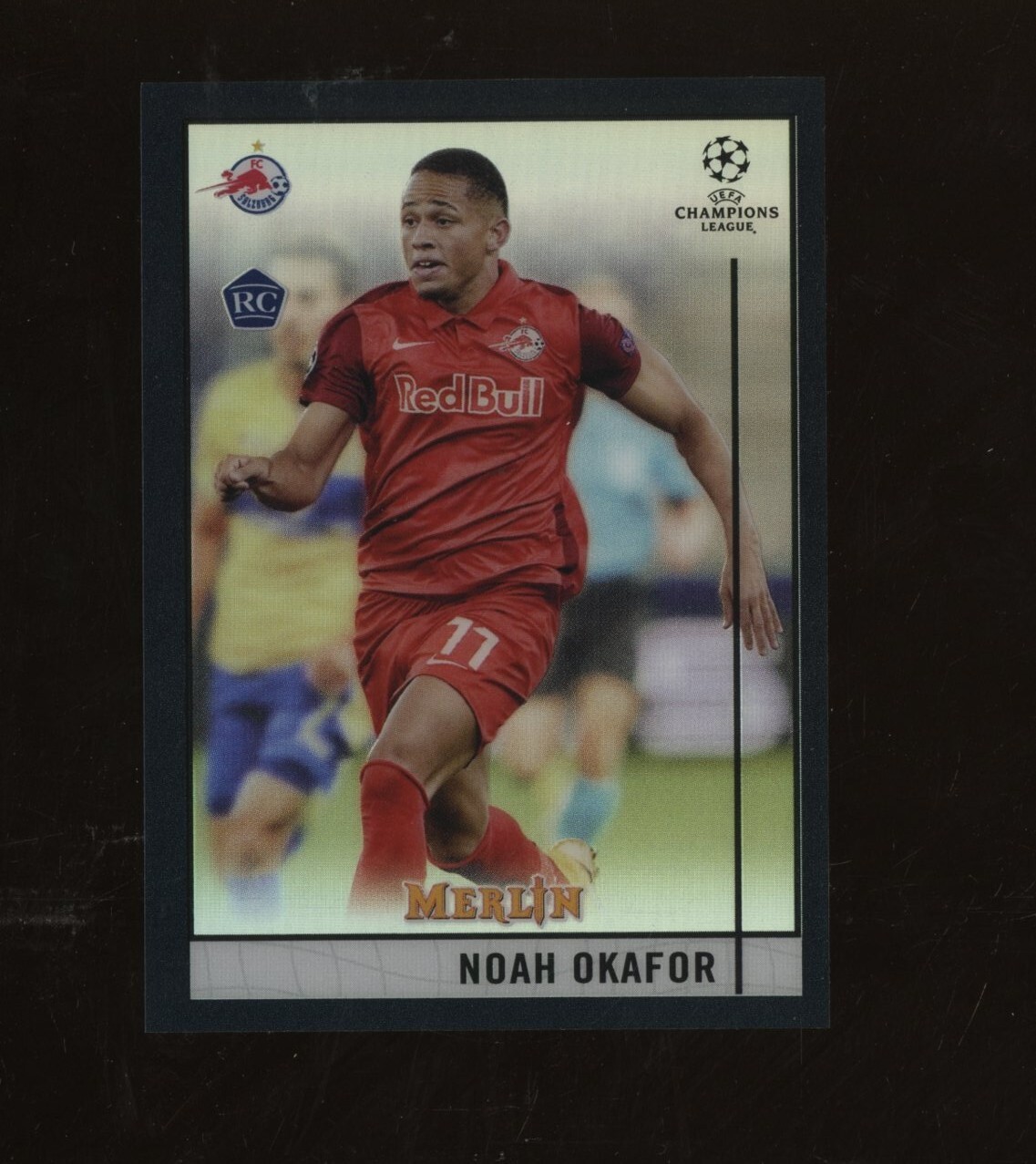 2020-21 Topps Merlin Chrome UCL Black Refractor #47 Noah Okafor RC 6/15