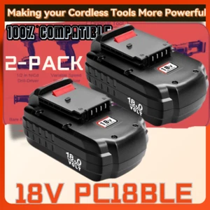 2PACK NEW 18V NiCD Battery for Porter Cable PC18B Drill  18Volt Cordless Tools - Picture 1 of 16