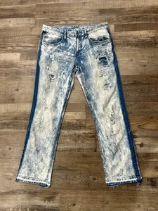BUFFALO DAVID BITTON SIX-X SLIM STRAIGHT STRETCH Men’s Destructed Jeans 34X30 - Picture 1 of 12