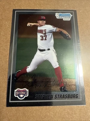 Bowman Chrome Prospects Stephen Strasburg 2010 #BCP 1 Nationals radiocontrol novato Foto 1 de 2