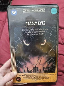 Deadly Eyes VHS 1983 Warner Home Video Clamshell RARE Horror RATS - Picture 1 of 8