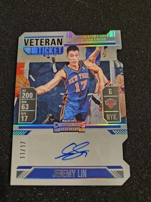 2024-25 Panini Silhouette Veteran Ticket Jeremy Lin Auto /17 New York Knicks - Image 1 of 2