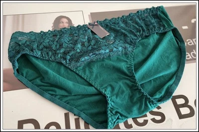 Ed iT eD Body ♡ Woman's-Size-26-Lace Front-Cotton Bikini-Brief-Green-BNWT - image 1 of 4