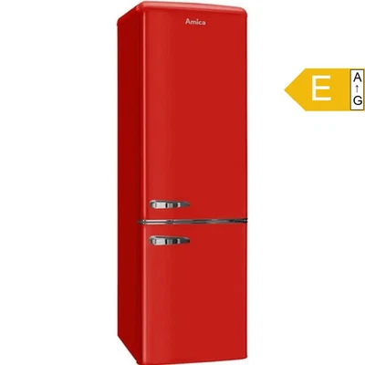 Amica Retro Kühl-Gefrierkombi Rot 181cm 244l E Eiswürfelfach - Bild 1 von 4
