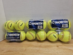 Dozen - Worth Slow Pitch Softball 12 Inch Official Softball League New Sealed - Picture 1 of 3
