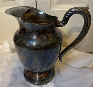 Wm A Rogers Vintage Silverplate Water Pitcher Ice Guard Mfg 1900-1940  - Picture 1 of 9