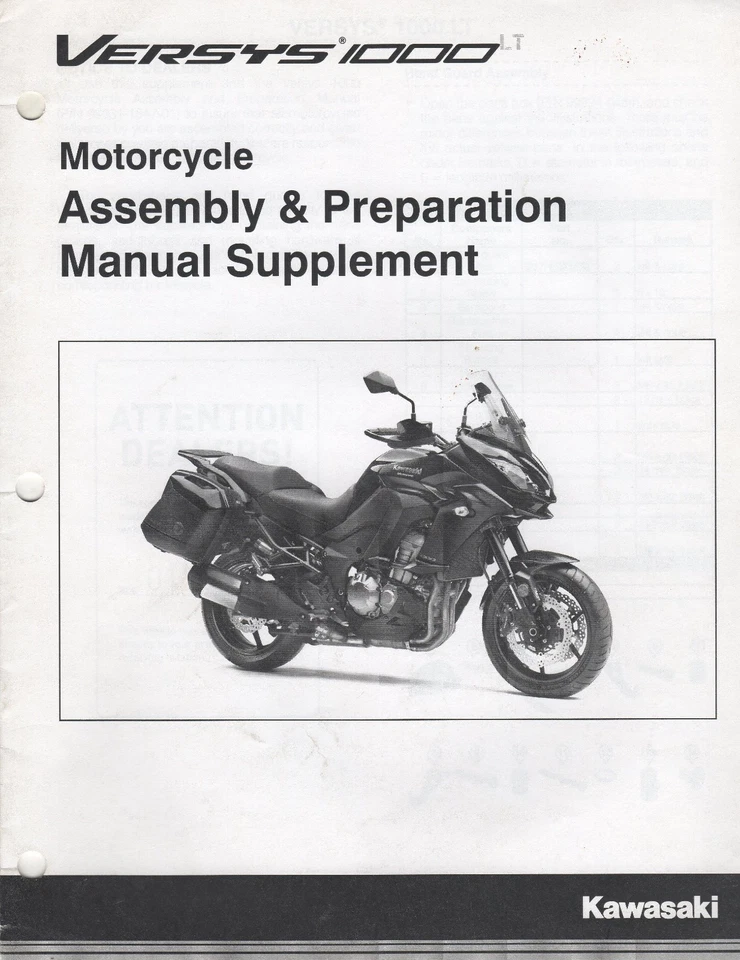 Kawasaki Versys 1000 2015 montaje y preparación suplemento manual (355) Foto 1 de 1