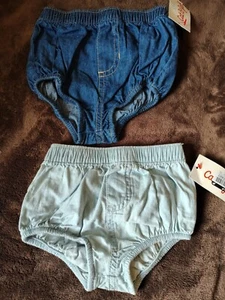 Baby Girls Boys Denim Bloomers 2pcs Shorts Jeans Loose Diaper Cover 0-3 Months - Picture 1 of 3