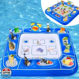 Pool Games for Adults with Waterproof Playing Cards, 39.4in Inflatable Food D - Picture 1 of 5