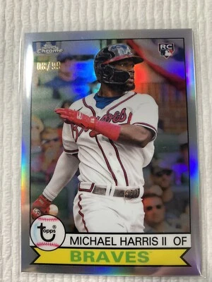 2023 Topps Chrome Lids Michael Harris II 8/99 Silver SSP Rookie Baseball Card RC - Image 1 of 3