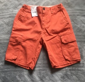 J Crew Crewcuts Boys 7 Salmon/Orange Khaki Shorts MSRP: $46.50 - Picture 1 of 3