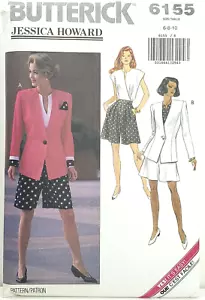 Butterick 6155 Jacke, angedeutetes Wickeloberteil, Shorts mit weitem Bein Gr. 6-10 SCHNITT KOMPLETT - Bild 1 von 5