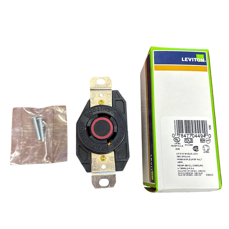 Leviton 2340 20-amp 480-volt Flush Mounting Locking Receptacle F4