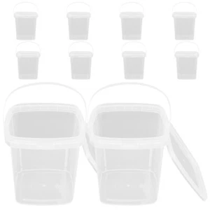  10 Pcs Ice Cream Bucket Storage Homemade Containers Tubs with Lids - Picture 1 of 12