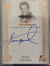 2013 Leaf inscriptions Henry Winkler 21 of Only 60 On Card Auto