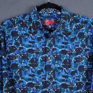 Robert Graham Shirt Mens Large Gaston Skulls AOP Long Sleeve Flip Cuff Button - Picture 1 of 12