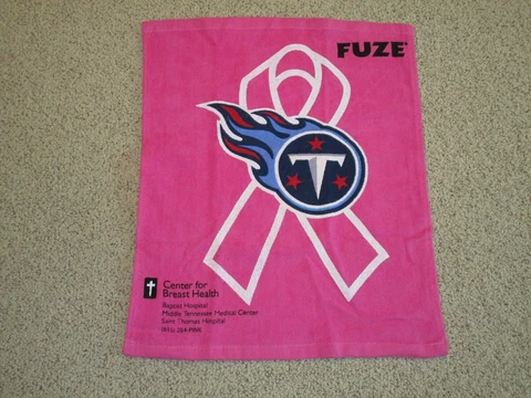 New Unused Tennessee Titans Rally Towel Breast Cancer Awareness Pink Cover