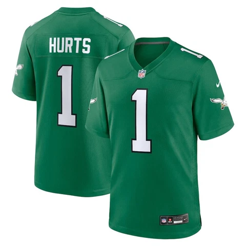 Men's Philadelphia Eagles Jalen Hurts #1 Green Vapor F.U.S.E. Limited Jersey Cover