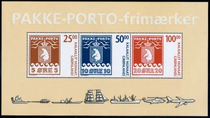 Greenland stamps Polar Bear Parcel Post type Souvenir Sheet, Scott 497a. MNH - Picture 1 of 1