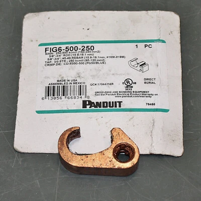 Panduit StructuredGround Ground Rod Tap FIG6-500-250, 250 to 500 kcmil Wire - Image 1 of 4