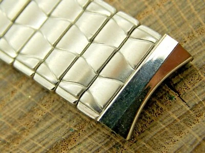 Pulsera Baldwin Vintage NOS Correa de Reloj Expansión Acero Inoxidable 16mm Sin Usar Foto 1 de 3