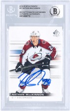 Autographed Nathan MacKinnon Avalanche Hockey Slabbed Card