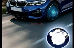 Tapacubos de luz LED flotantes autoalimentados de 68 mm 4 piezas para BMW azul - Imagen 1 de 13